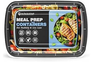 GUANFU Meal Prep Containers Reusable, 20 Pack Extra-Thick Food Storage Containers w/Lids Plastic Bento Box BPA Free Lunch Boxes Disposable Stackable Microwave Dishwasher Freezer Safe(28 oz)