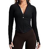 colorskin Womens Snatched Workout Jackets Lightweight Zip Up Slim Fit Gym Track Athletic Jackets with Back Pockets