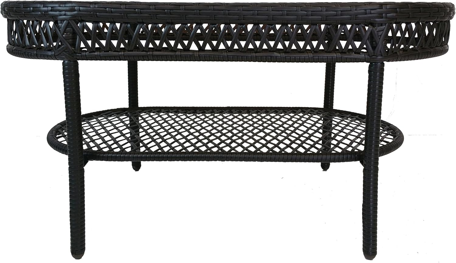 Oakland Living Elite Resin Wicker Coffee Table, 37.5 by 20-Inch : Garden & Outdoor