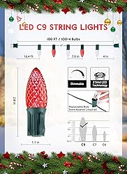 Brightown C9 Christmas String Lights Outdoor Led