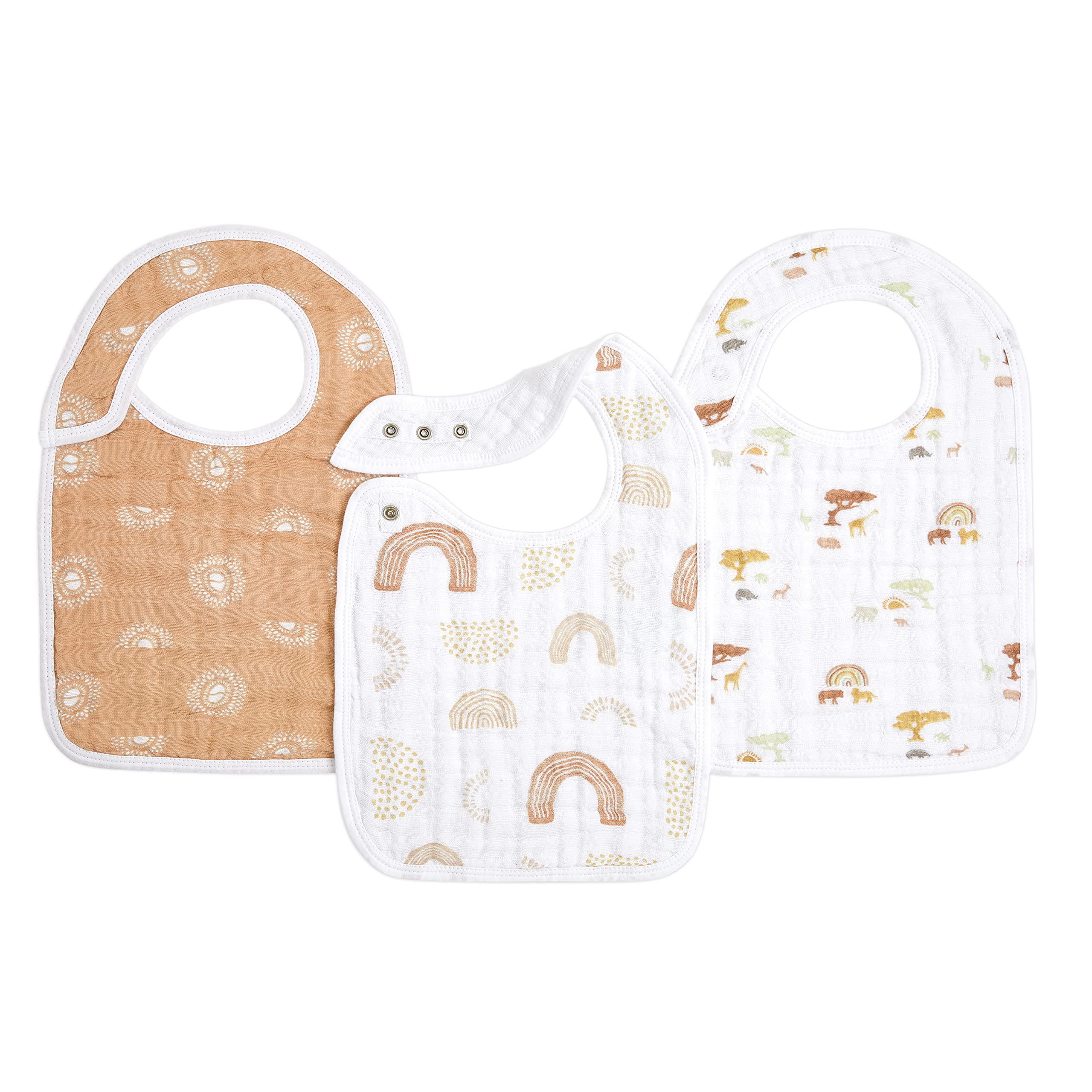 aden + anais™ snap bibs 3 pack cotton muslin jungle jam (Keep rising)