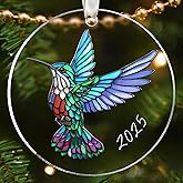 UMACVN Hummingbird Christmas Ornament - Hummingbird Ornaments for Christmas Tree, Bird Ornaments for Tree - Hummingbirds Gifts for Women, Men - Birds Lovers Gifts - Acrylic Ornament 2025