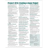 Microsoft Project 2016 Quick Reference Guide Creating a Basic Project - Windows Version (Cheat Sheet of Instructions, Tips &amp; Shortcuts - Laminated Card)