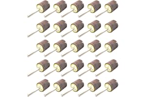 WA GRINDER WA 25PACK - 3/4"x3/4"x1/4" inch 40# Industrial Grade Durable Mounted Flap Wheel Sander, Aluminum Oxide Sanding Flap Wheels with 1/4" Shank for Drill/Die Grinder, Remove Rust and Polish (40 Grit)