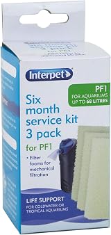 Interpet Replacement Plain Foams PF1 Power Filter 3 Pack 6 Months