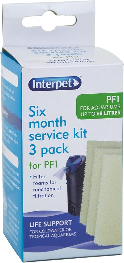 Interpet Replacement Plain Foams PF1 Power Filter 3 Pack 6 Months