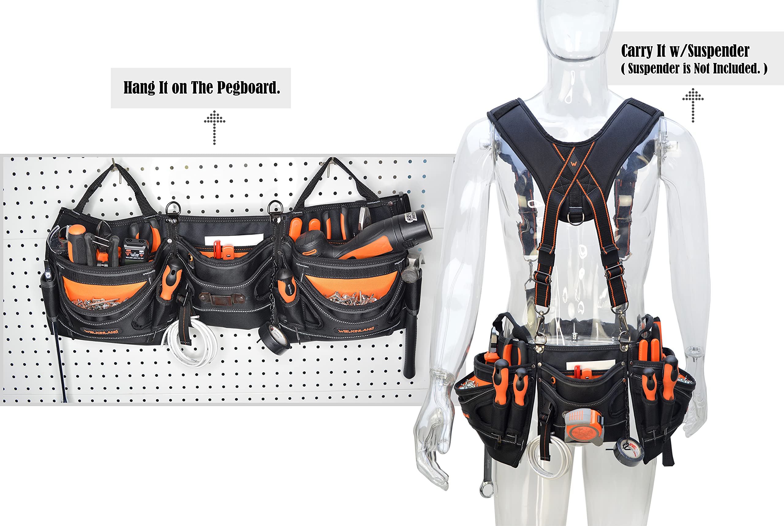 Welkinland Heavy-Duty Electrician's Tool Belt - Pouch, Technician & HVAC Belt