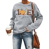MYHALF Pumpkin Season Sweatshirt Thanksgiving Shirt: Turkey Graphic Tops Thankful Long Sleeve Bloluses Fall Crew Neck Outfits
