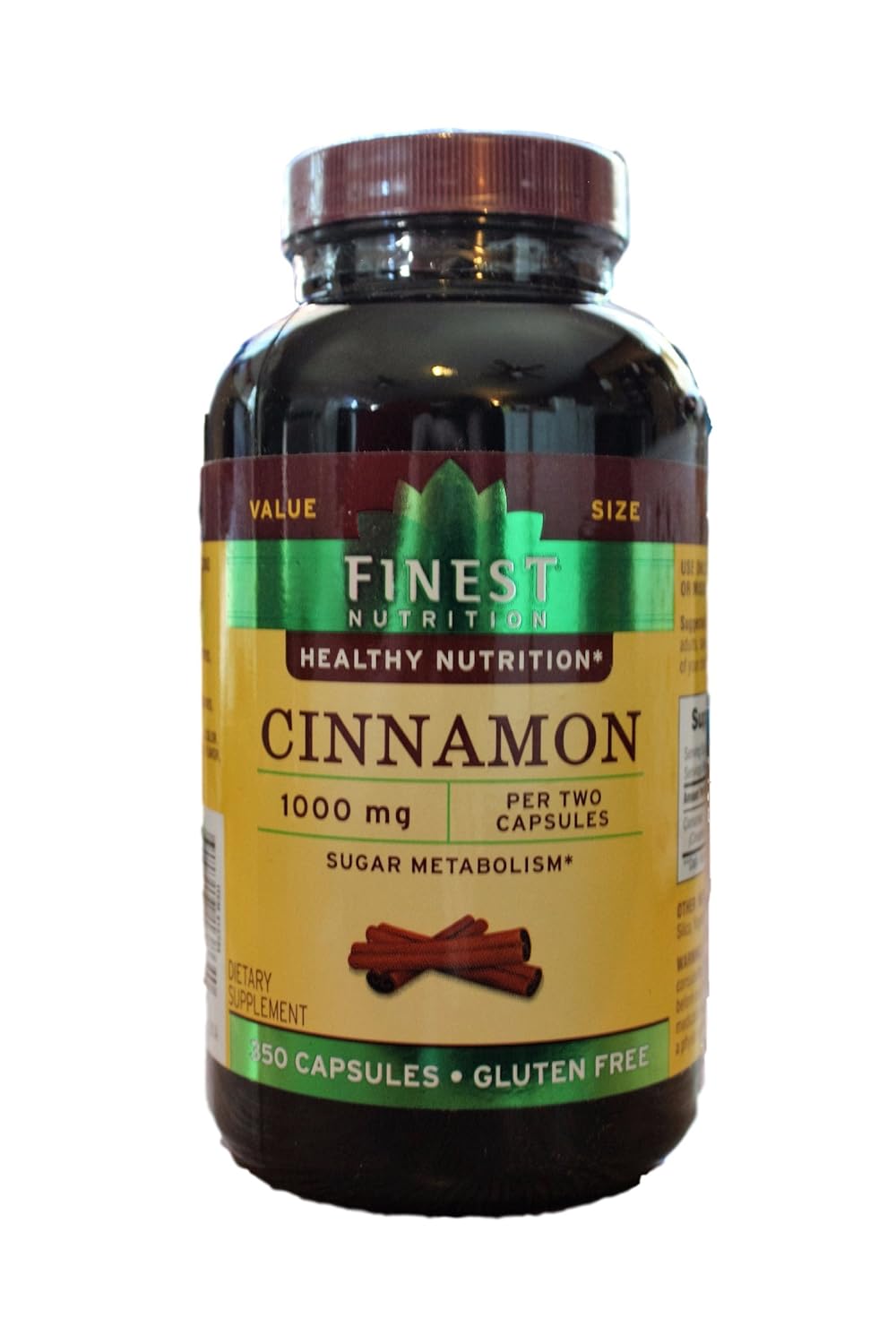 Finest Nutrition Cinnamon 1000mg, Capsules 350 Ea DailyNutriPlus LLC