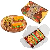 AGRIMONY Funny Burger Hot Dog Tacos Popcorn Socks Box -Easter Fathers Birthday Gag Christmas Gifts for Men Teen Boys Women