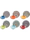 Set De 6 Verres à Pied Villa D'Este Tivoli Cala Dorada 20 - Verre Effet Glacé, Capacité 428 Ml - Pour Apéritif Et Décoration De Table