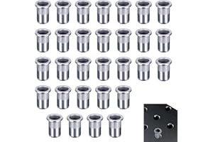 Rivet Nut M5 Set – 30 Pcs Stainless Steel Threaded Insert Nuts, 304 Steel Knurled Rivet Nuts with High Hardness and Anti-Rust