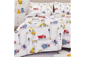 Viviland Twin Single Comforter Set for Boys,Girl Kids Brushed Microfiber Twin Single Bedding Set, 5 Pieces Machine Washable B