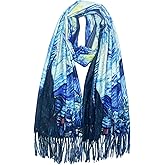 VIUJUH Pashmina Soft Cashmere Feel Scarf For Women Elegant Large Winter Warm Scarves,Van Gogh Gifts, Shawl Wraps for Women,Shawl Wrap Gifts Monet Klimt Van Gogh's Art Printed (Van Gogh)