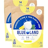 BLUELAND 100% Plastic Free Toilet Bowl Cleaner Tablets, 28ct, Lemon Cedar | Removes Limescale, Rust &amp; Hard Water and Toilet Ring Stains, Septic-Safe, No Chlorine Bleach, Dyes, Ammonia, or Parabens