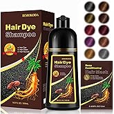 Light Brown Hair Dye Shampoo for Gray Hair - 3-in-1 Coloring & Conditioning Treatment, Natural Shampoo Dye Hair Color for Women & Men, Gentle Covers Gray Hair in Minutes, Champu Para Canas, 500ml
