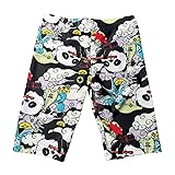 Xrknofio Boys Jammers for Swimming Cartoon Panda