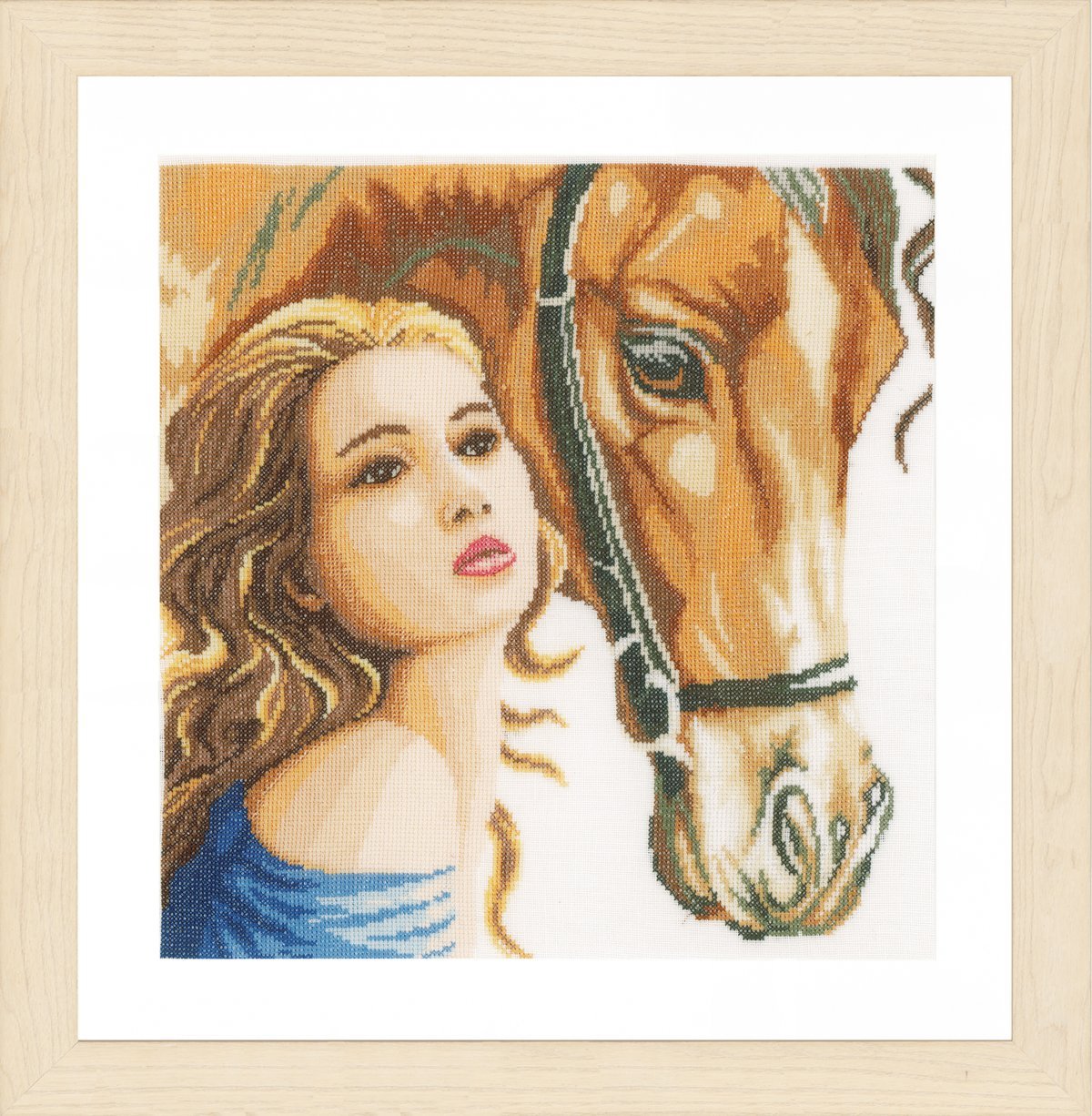 Lanarte Counted Cross Stitch Kit: Women and Horse, NA, 30 x 30cm
