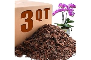 AVALUTION Orchid Potting Bark-3QT Organic Orchid Bark for Plants, All Natural Pine Bark Wood Chips Orchid Bark Potting Mix for Houseplant Mulch, Help Orchid Plants Root Health Development