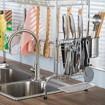 Smartbin SUS304 2 Ebenen Abtropfgestell über Spüle Geschirr Regal