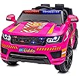 Hikiddo Electric Police Car for Kids, 24 Volt Kids Ride-on Toy Car with Remote Control, 400W Motor, 5mph Max Speed - Pink