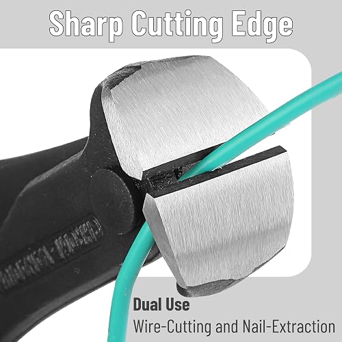 Nail Puller & Staple Remover Pliers – High Carbon Steel, End Cutting Nippers, Vinyl Grip, For Carpentry, Flooring & Construction