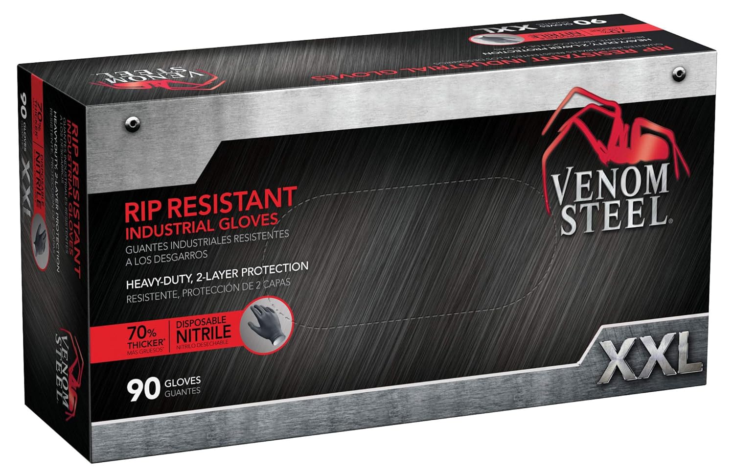 Venom Steel Nitrile Gloves, 6 mil 