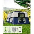 CORANI 14.1'x6.5'x9' Inflatable Tents for Camping, Portable 6/8/10 Person Blow Up Air Tent, Waterproof Windproof Easy Setup Large Family Tent with 2 Doors, 6 Windows, Mosquito Screen