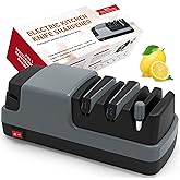 YOORLEAY Electric Knife Sharpener- 4 in 1 Electric Knife Sharpeners for Straight Blade Knives, Serrated Knives, Ceramic Knive