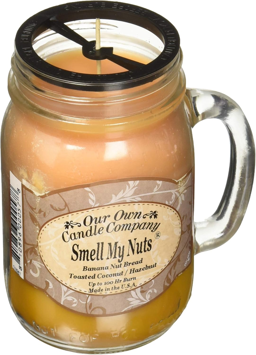 Our Own Candle Company Smell My Nuts Scented 13 oz Mason Jar Candle - Made in the USA: Home & Kitchen