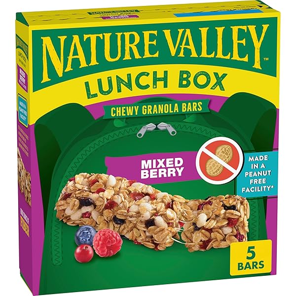 NATURE VALLEY PEANUT-FREE CHEWY GRANOLA BARS, MIXED BERRY,...