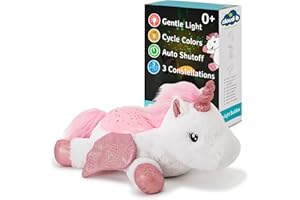 Cloud b Calming Nightlight Star Projector | Gentle Brightness | 3 Colors | 3 Constellations | Auto-Shutoff | Unicorn w/ Wings