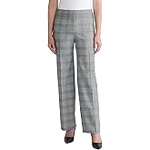 Kasper Womens Glenplaid Wide Leg Pant