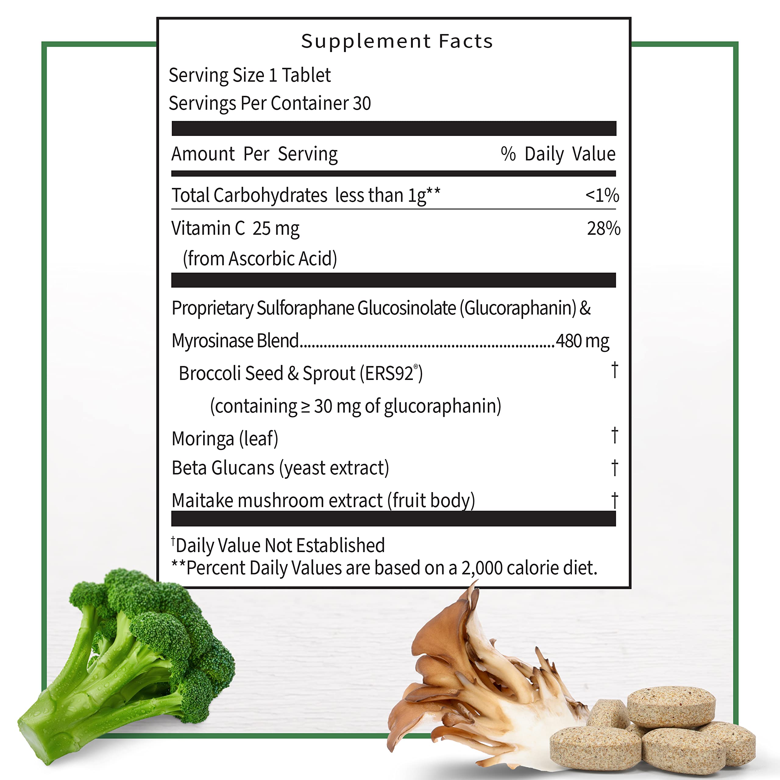 Nutramax Laboratories Avmacol Extra Strength Sulforaphane-Producing Supplement for Detoxification, Antioxidant Support, Immune Health, Adults & Children, Moringa, 30 Tablets