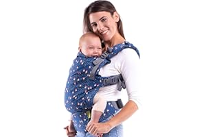 Boba X Ergonomic Baby Carrier - Adjustable Infant Carrier for Newborn to Toddler, Front and Backpack Babywearing 7 to 45 lbs, Baby Carrier with Adjustable Straps and Padded Shoulders (Oceana)