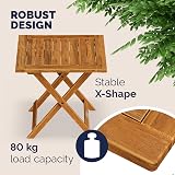 CASARIA Folding Coffee Table | Acacia Wood | 46x46cm | Weather-Resistant view 5