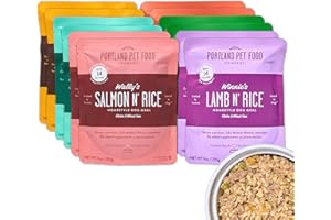 CRAFTED BY HUMANS LOVED BY DOGS Portland Pet Food Company Fresh Dog Food Pouches - Human-Grade Topper Mix-Ins & Wet Pet Meals - Small & Large Breed Puppy & Senior Dogs - Gluten-Free Meal Toppers, Made in The USA - 12 Pack Variety