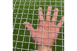 FengYoo 14 Gauge Strong Galvanized Woven Mesh 40"X24" 3/4" Mesh(About 0.75")|Delivered Flat|Poultry Cage Netting -Anti-Rodent Steel Mesh Crimped Mesh Snake Fence Chicken Wire Fencing-Corrugated Wire