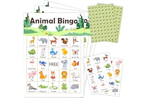 MERMERMU Jungle Animal Party Bingo Game Cards(24 Players), Gender Reveal Themed Bingo Card for Family Friend Adult, Large Group Holiday Neutral Gender Reveal Party Activity Favor Decoration Supplies -010