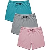 Sexy Basics Women's Lounge & Sleep Shorts | 100% Cotton | All Day Drawstring & Pockets | Multi Packs
