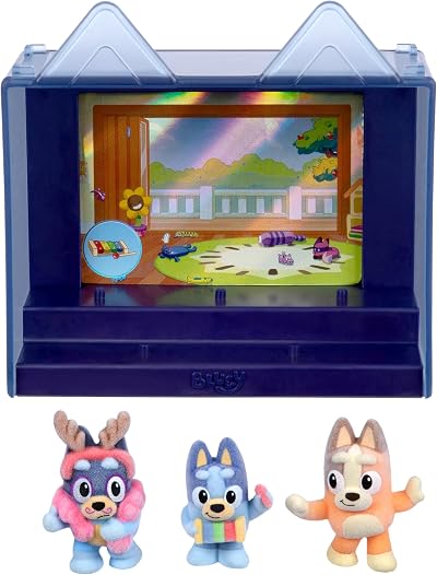 Bluey Fuzzies Episode Pack Magic Xylophone 3 Flocked Figures