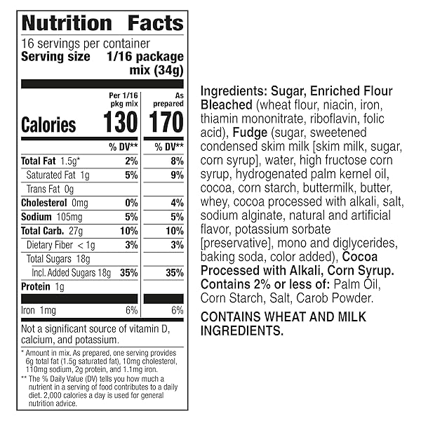 BETTY CROCKER DELIGHTS SUPREME FUDGE BROWNIE MIX, 19.1 OZ.