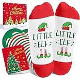 HAPPYPOP Christmas Socks for Boys Girls - Secret Santa Gifts Xmas Stocking for Kid with Card