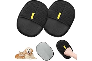 CIOEVANTIAL Pet Hair Removal Glove,Electrostatic Efficient Grooming Gloves for Pet Hair,Cat Grooming Gloves,Upgraded Animal Fur Removal Tool,Reusable Cat & Dog Hair Remover for Couch,Carpet,Curtain（2PCS)