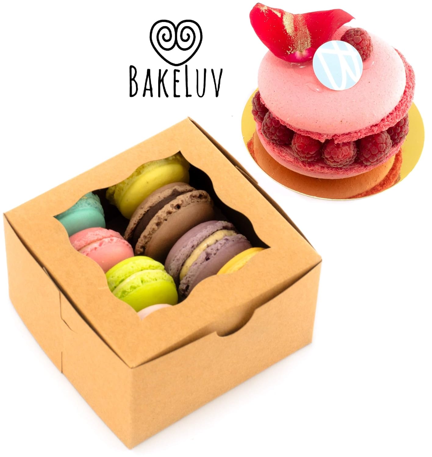 Wrapping & Packaging Thick & Sturdy Treat Boxes with Window Cookie Boxes with Window Bakery