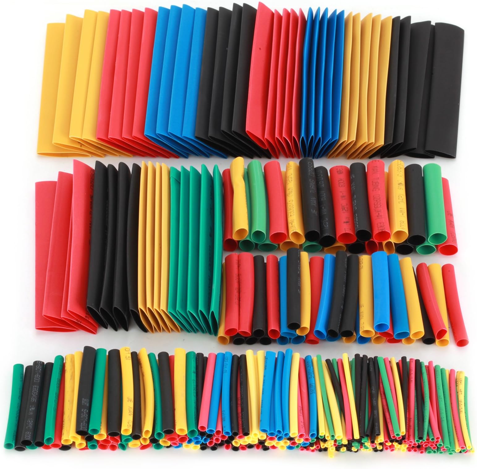 ZITFRI Heat Shrink Tubing Tube 328pcs 2:1 Heat Shrink Wrap Flame Retardant Sleeving Assortment with Insulation Protection 7 Sizes 5 Colors in Plastic Box
