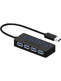 Sabrent 4-Port USB 3.0 Hub with Individual Power Switches and LEDs (HB-UM43)