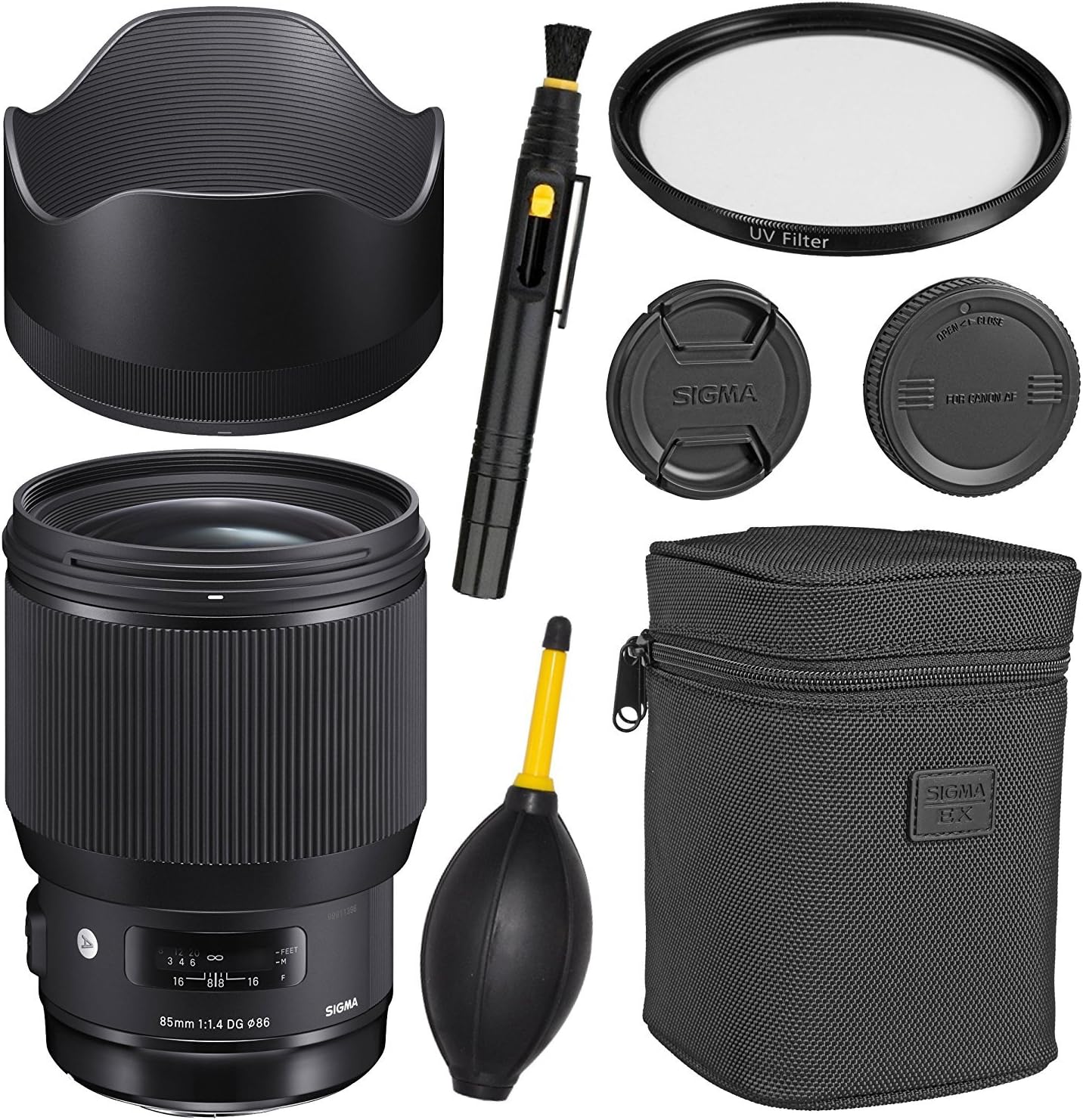 Sigma 85mm f/1.4 DG HSM Art Lens for Nikon + Essential Bundle Kit + 1 Year Warranty -International Version
