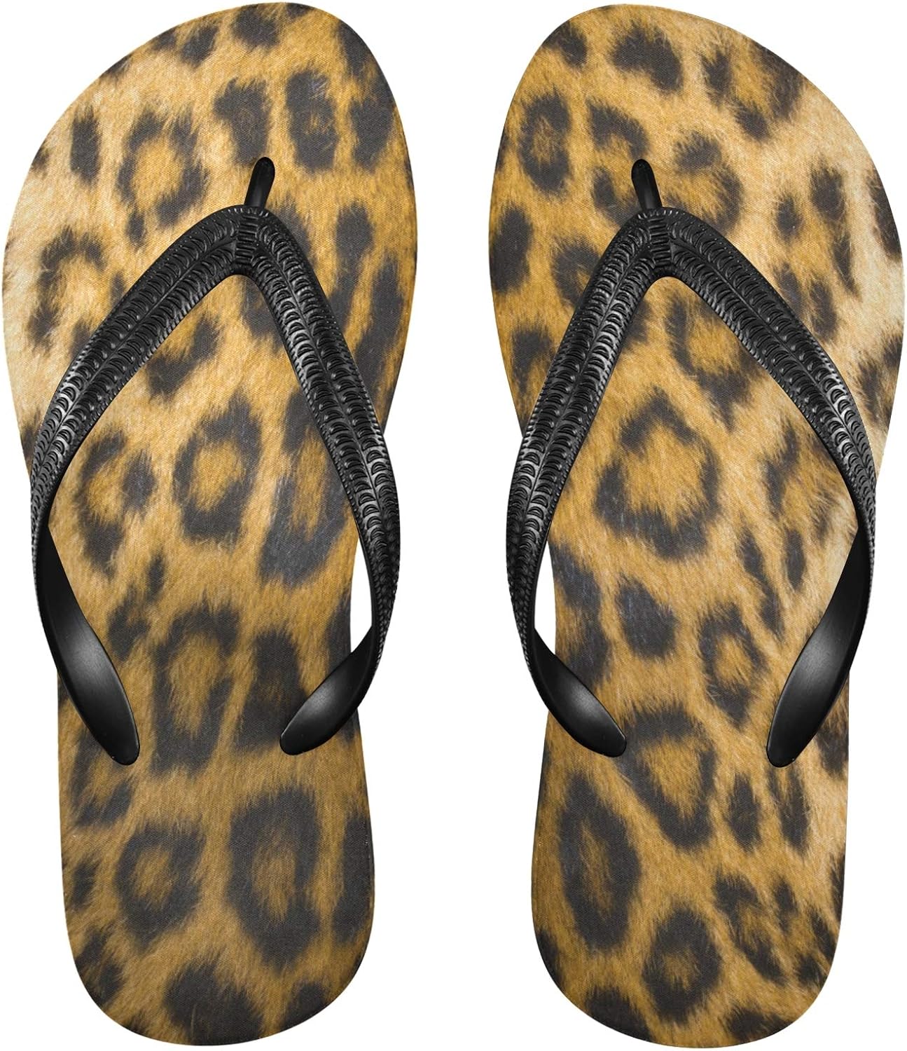 Women's Flip Flops Leopard Print Sandals Beach Slippers
