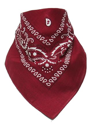 Bandana mit original Paisley Muster in dunkelrot